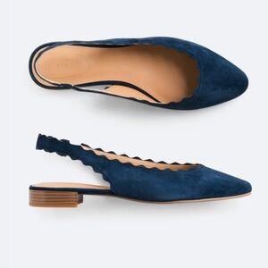 Dita Suede Slingback Flat - violet & red